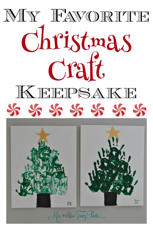 Adorable Christmas Craft Keepsake for Kids using Handprints | missfrugalfancypants.com