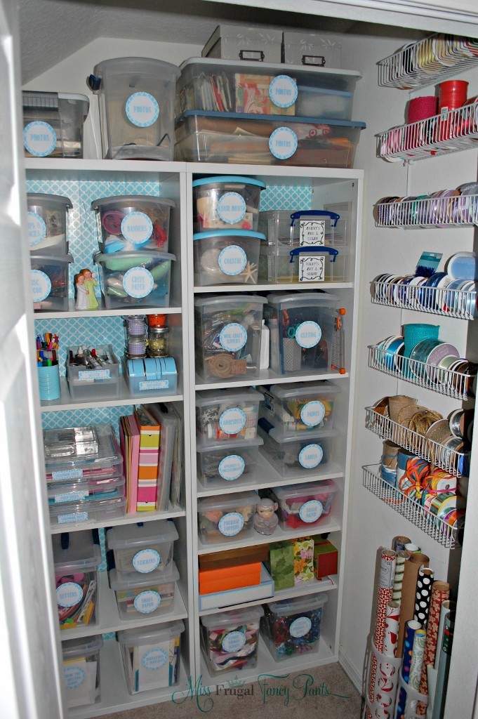 An Organized Craft Closet - Miss Frugal Fancy Pants