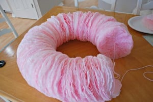 Coffee Filter Wreath for Valentine's Day - Miss Frugal Fancy Pants