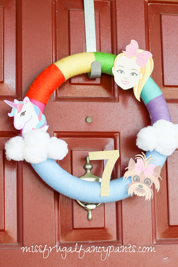 JoJo Siwa Birthday Party - Unicorns and Rainbows - Wreath